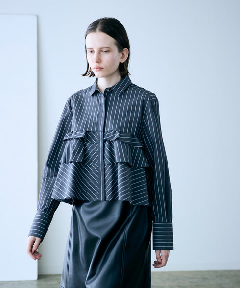 layered raffle blouse